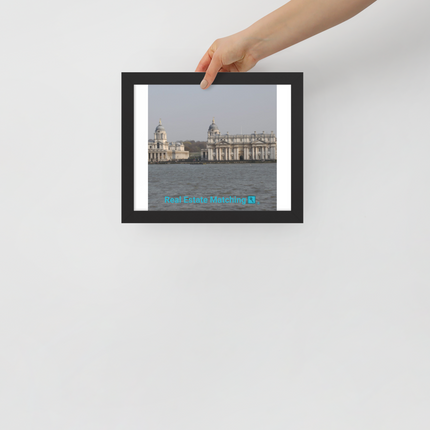 Riverside Beauty Framed poster with realestatematching with key Logo