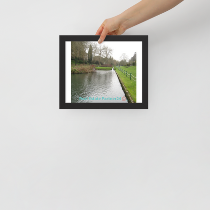 Lakeside Beauty Framed poster with realestatepartner24 with house Logo