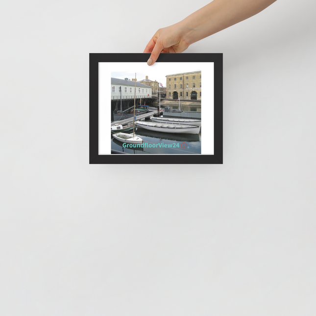 Boat on Water Framed poster with groundfloorview24 with House Logo