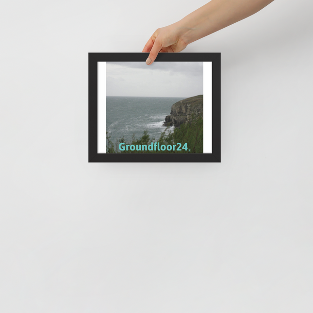 Seaside Serenity Framed poster with Groundfloor24 without House Logo