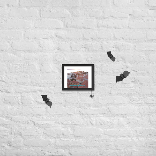 Roof Sunset View Framed poster with realestatematching24 without key Logo