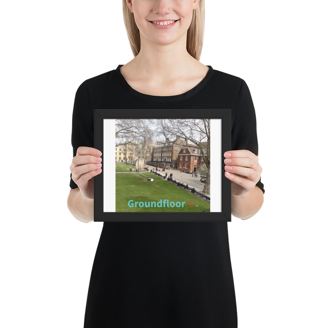 Beautiful Park Framed poster with Groundfloor with House Logo