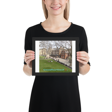 Beautiful Park Framed poster with groundfloorview24 with House Logo