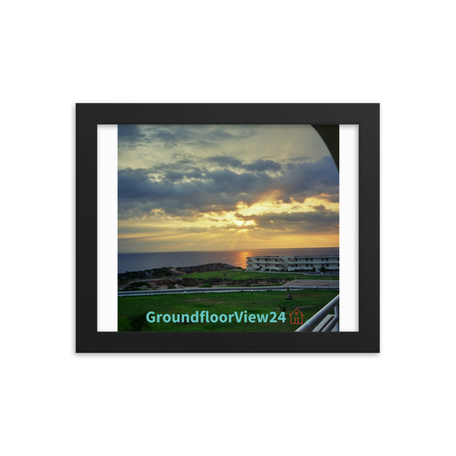 Natural View Framed poster with groundfloorview24 with House Logo