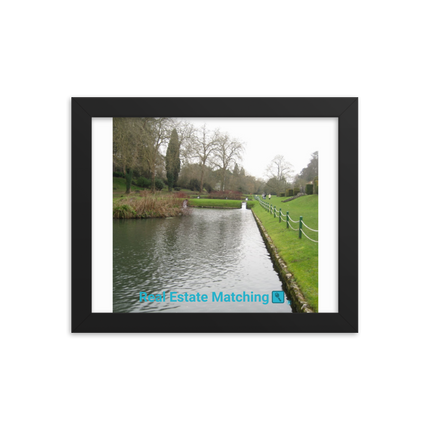 Lakeside Beauty Framed poster with realestatematching with key Logo