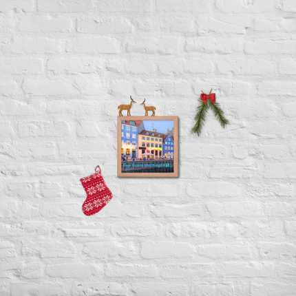 Nyhavn Framed poster with Real Estate Matching24 Logo