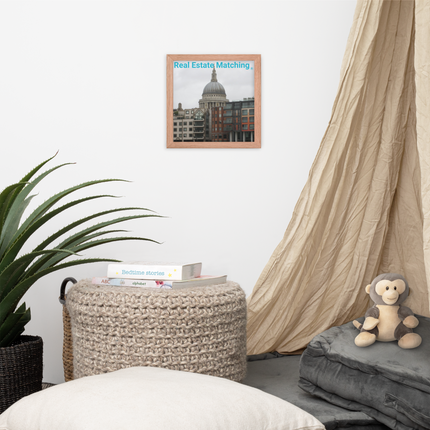 St. Paul's Cathedral Framed poster with Real Estate Matching Logo