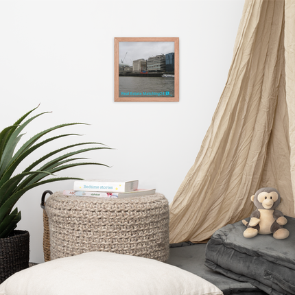 Beautiful Place Framed poster with Real Estate Matching24 Logo