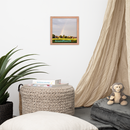 The Rainbow Sinari Framed poster with Groundfloor24 Logo
