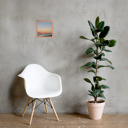 Sunset Sinari Framed poster with Groundfloor24 Logo