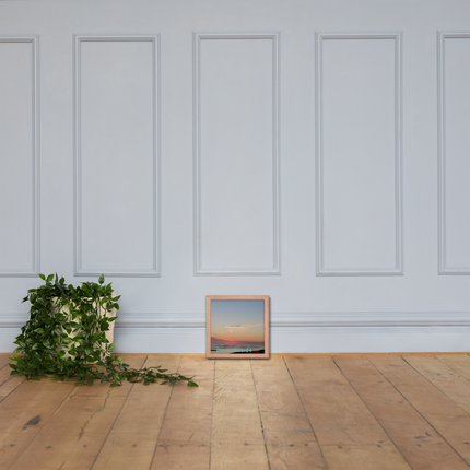 Sunset Sinari Framed poster with Groundfloor24 Logo