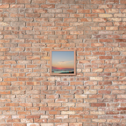 Sunset Sinari Framed poster with Groundfloor24 Logo