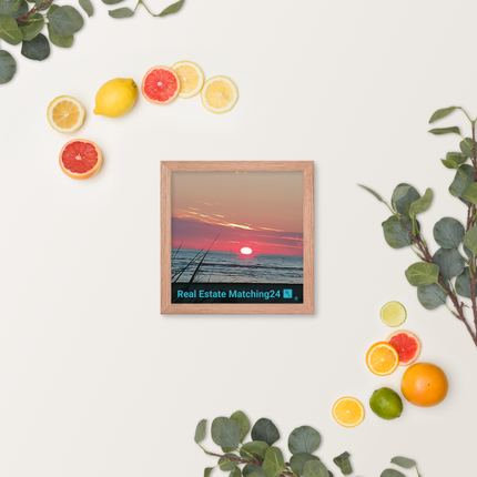Beautiful Framed poster with Real Estate Matching24 Logo