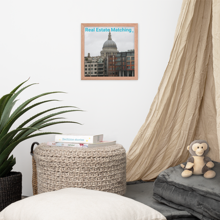 St. Paul's Cathedral Framed poster with Real Estate Matching Logo