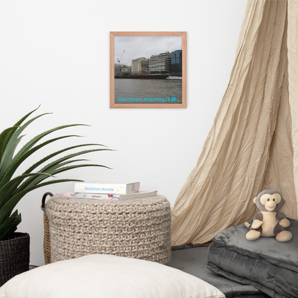 Beautiful Place Framed poster with Real Estate Matching24 Logo
