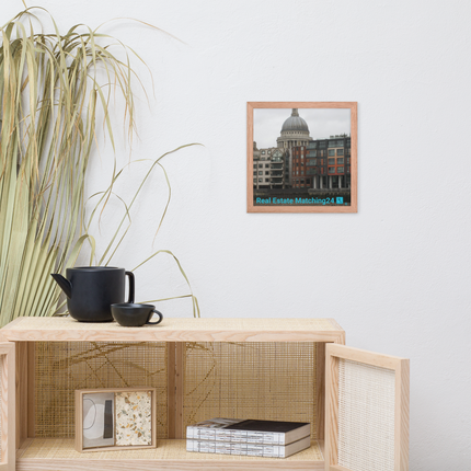 St. Paul's Cathedral Framed poster with Real Estate Matching24 Logo