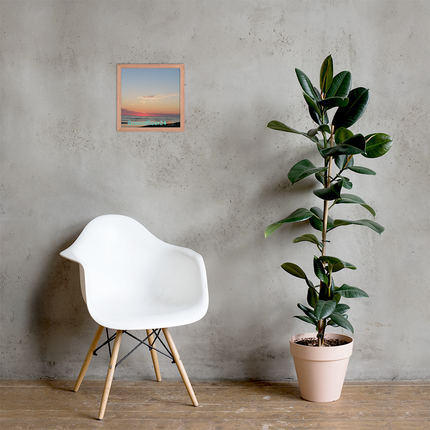 Sunset Sinari Framed poster with Groundfloor24 Logo