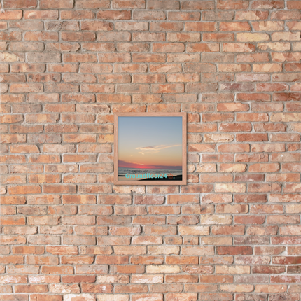 Sunset Sinari Framed poster with Groundfloor24 Logo