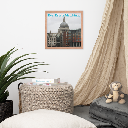 St. Paul's Cathedral Framed poster with Real Estate Matching Logo