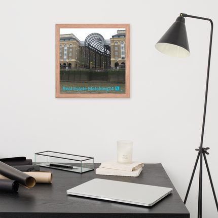 Hay's Galleria Framed poster with Real Estate Matching24 Logo