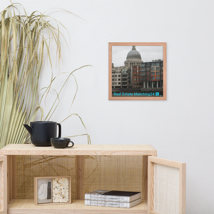 St. Paul's Cathedral Framed poster with Real Estate Matching24 Logo
