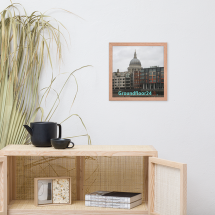 St. Paul's Cathedral Framed poster with Groundfloor24 Logo