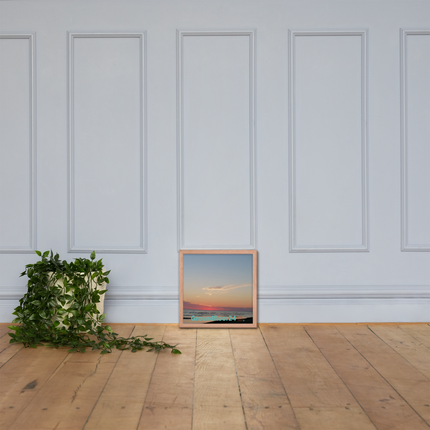 Sunset Sinari Framed poster with Groundfloor24 Logo