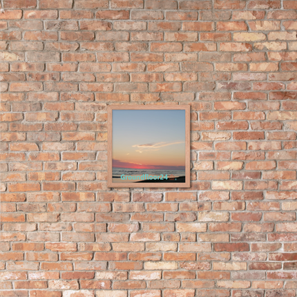 Sunset Sinari Framed poster with Groundfloor24 Logo