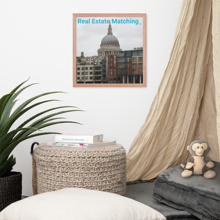 St. Paul's Cathedral Framed poster with Real Estate Matching Logo