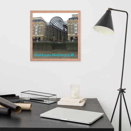 Hay's Galleria Framed poster with Real Estate Matching24 Logo