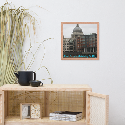 St. Paul's Cathedral Framed poster with Real Estate Matching24 Logo