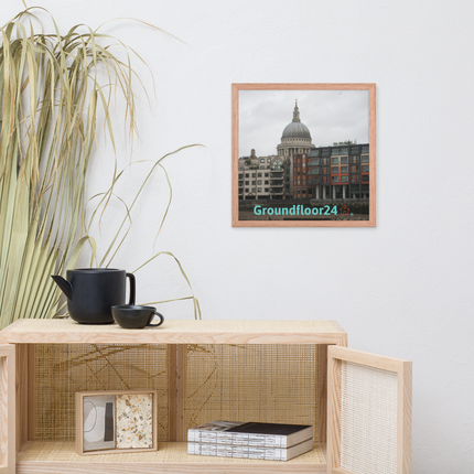 St. Paul's Cathedral Framed poster with Groundfloor24 Logo
