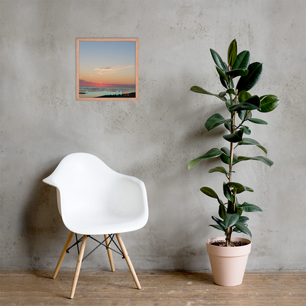 Sunset Sinari Framed poster with Groundfloor24 Logo