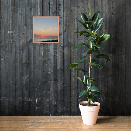 Sunset Sinari Framed poster with Groundfloor24 Logo