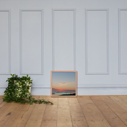 Sunset Sinari Framed poster with Groundfloor24 Logo
