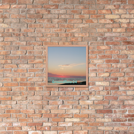 Sunset Sinari Framed poster with Groundfloor24 Logo