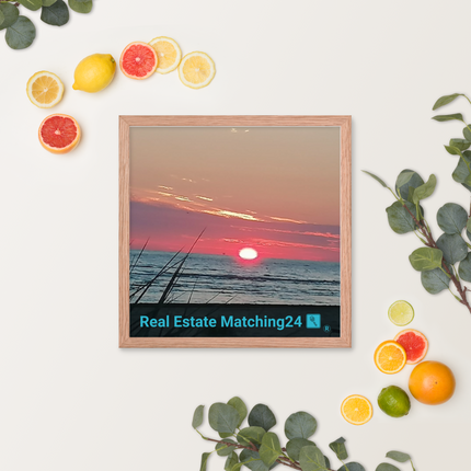 Beautiful Framed poster with Real Estate Matching24 Logo