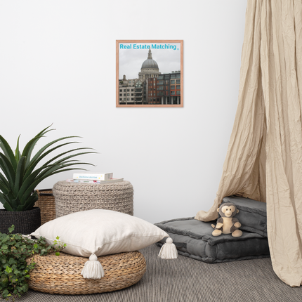 St. Paul's Cathedral Framed poster with Real Estate Matching Logo