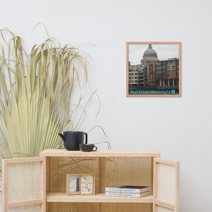 St. Paul's Cathedral Framed poster with Real Estate Matching24 Logo