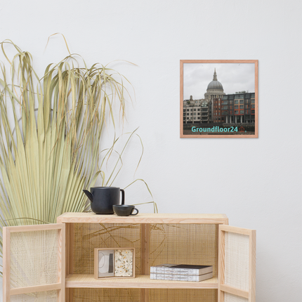 St. Paul's Cathedral Framed poster with Groundfloor24 Logo