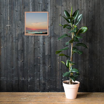 Sunset Sinari Framed poster with Groundfloor24 Logo