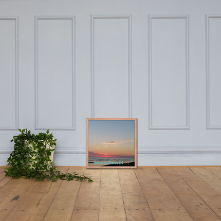 Sunset Sinari Framed poster with Groundfloor24 Logo