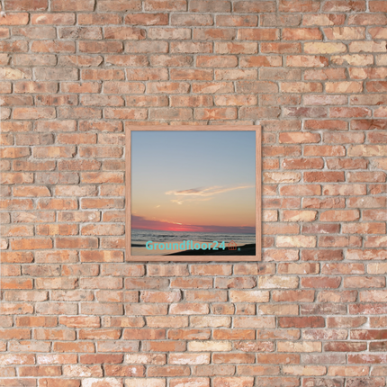 Sunset Sinari Framed poster with Groundfloor24 Logo