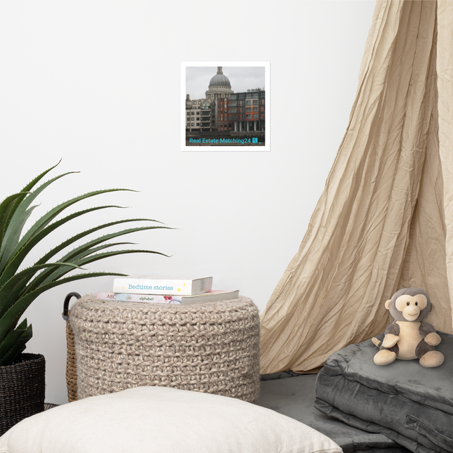 St. Paul's Cathedral Poster with Real Estate Matching24 Logo