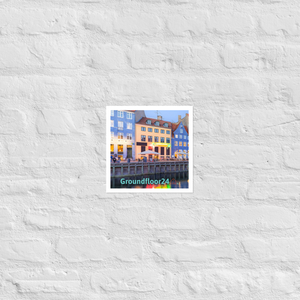 Nyhavn Poster with Groundfloor24 Logo