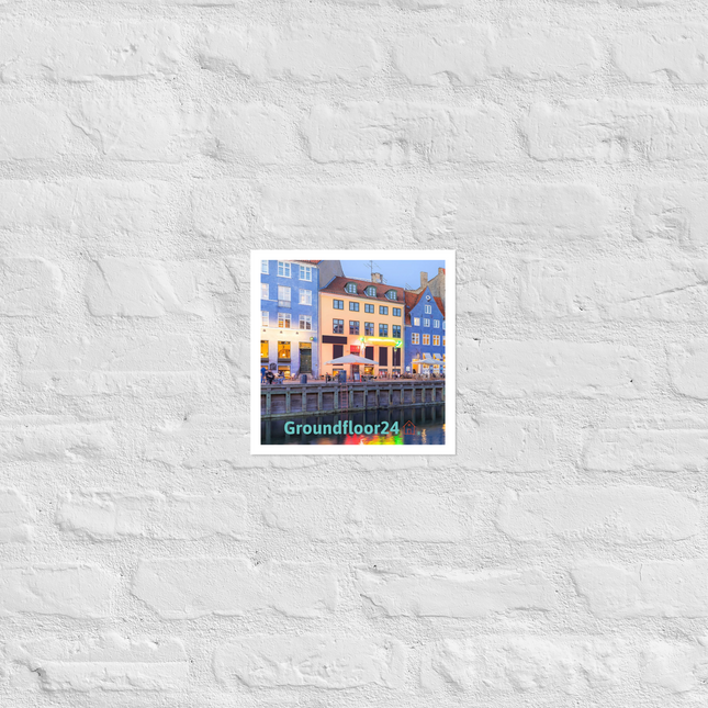 Nyhavn Poster with Groundfloor24 Logo