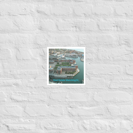 Nice City Poster with realestatematching24 without key Logo