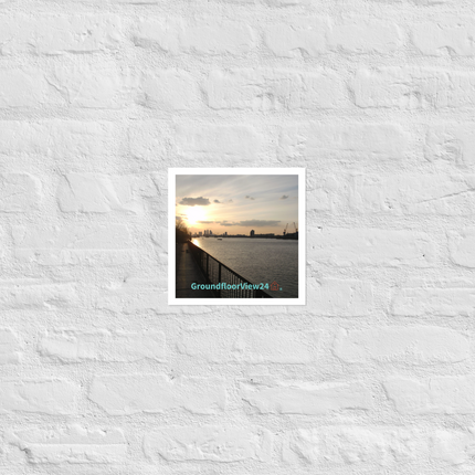 Awesome River View Poster with groundfloorview24 with House Logo