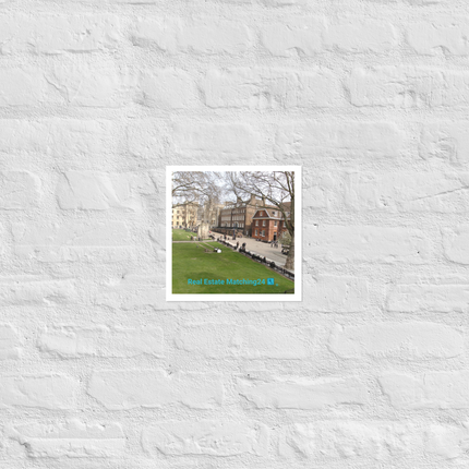 Beutiful Park Poster with realestatematching24 with key Logo