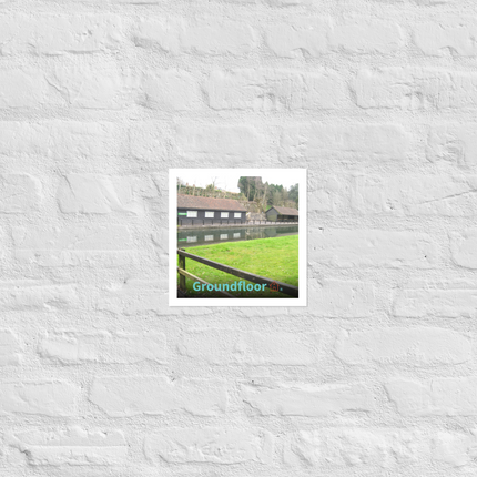 Lakeside Serenity Poster with Groundfloor with House Logo